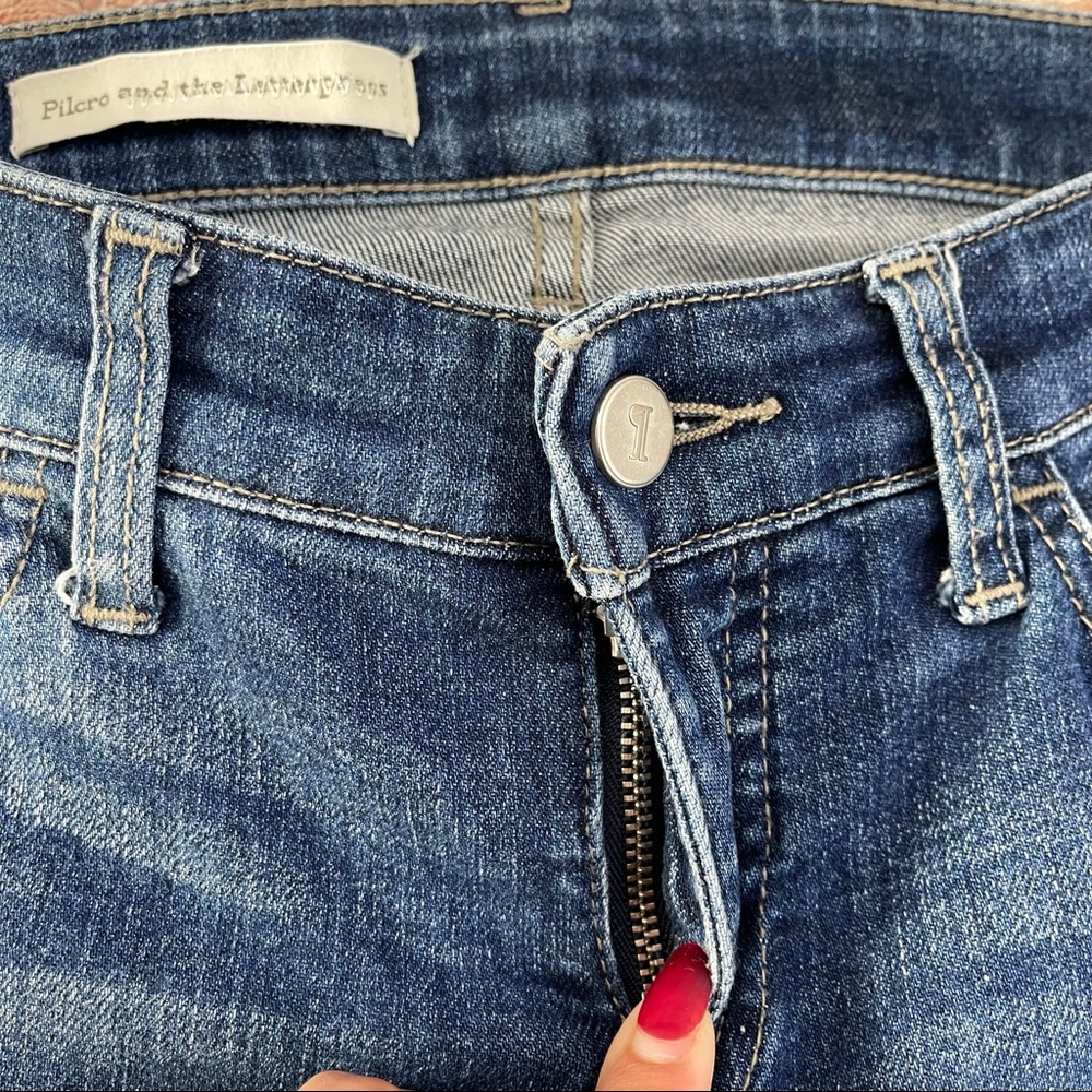 Anthropologie Pilcro Mid-Rise Slim Boyfriend Jeans Sz 26 comfort - Picture 11 of 16